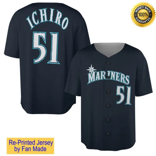 Discover Custom Name - Mariners Ichiro Jersey Night Baseball Js Giveaway 2025