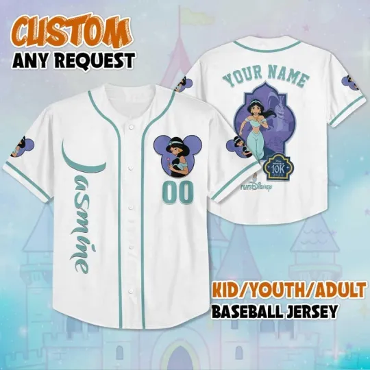Personalized Princess Jasmine Run Springtime Surprise 2026 Baseball Jersey Shirt