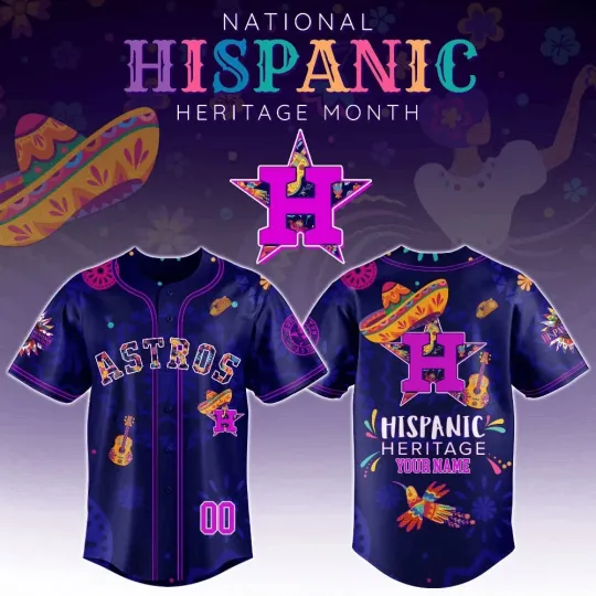 Discover Housttoon Astros Hispanic Heritage Night Custom Jersey - All Size