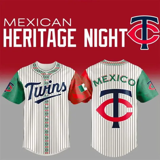 Discover Minnesootta Twins Mexican American Heritage Night Custom Jersey