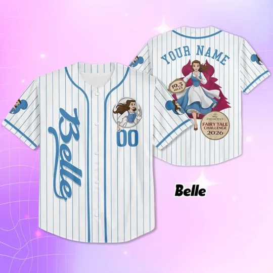 Discover Personalized Princess Belle Fairy Tale Challenge 2026 Baseball Jersey Shirt