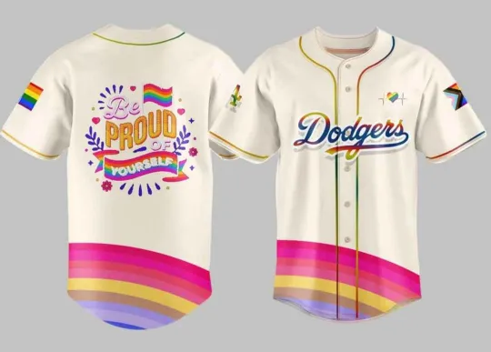 Discover Custom Name Dodgers Pride Month Jersey - All Size