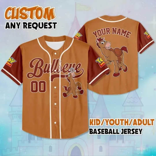 Discover Personalized Toy Story Bullseye Birthday Gift For Fan Baseball Jersey Shirt