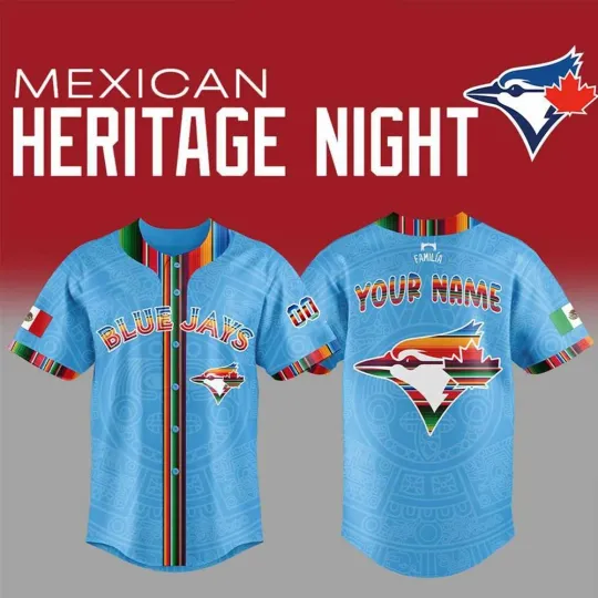 Discover Toronntto Blue Jays Mexican American Heritage Night Custom Jersey