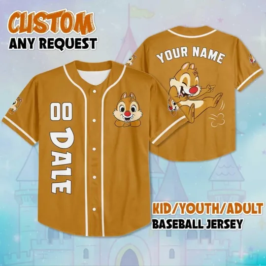 Discover Personalized Funny Dale Gift For Fan Chip And Dale Baseball Jersey Shirt