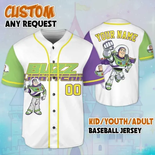 Discover Custom Buzz Lightyear To Infinity And Beyond Toy Story Baseball Jersey Shirt