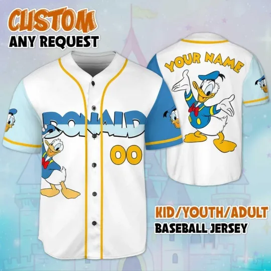 Discover Personalized Funny Donald Duck See Nothing To Do It Baseball Jersey Shirt