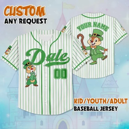 Discover Personalized Dale Shamrock Lucky Irish St. Patrick's Day Baseball Jersey Shirt