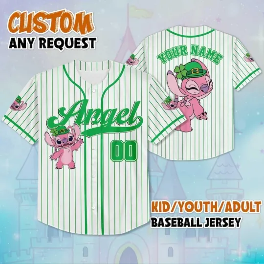 Discover Personalized Angel Shamrock Lucky Irish St. Patrick's Day Baseball Jersey Shirt