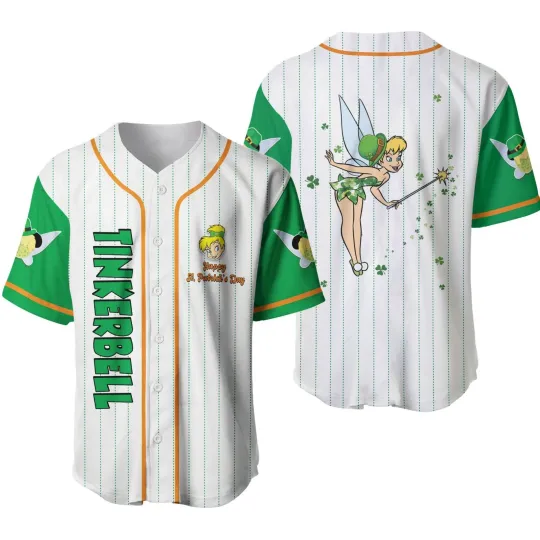 Discover Tinker Bell St. Patrick's Day Baseball Jersey Unisex Adults