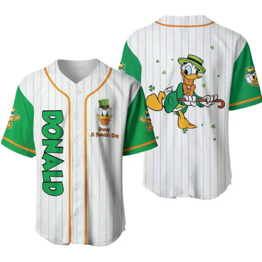 Discover Donald Duck St. Patrick's Day Baseball Jersey Unisex Adults