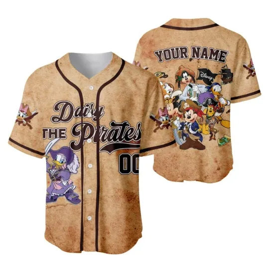 Discover Personalized Retro 90s Daisy Duck  & Friends The Pirates Baseball Jersey Shirt