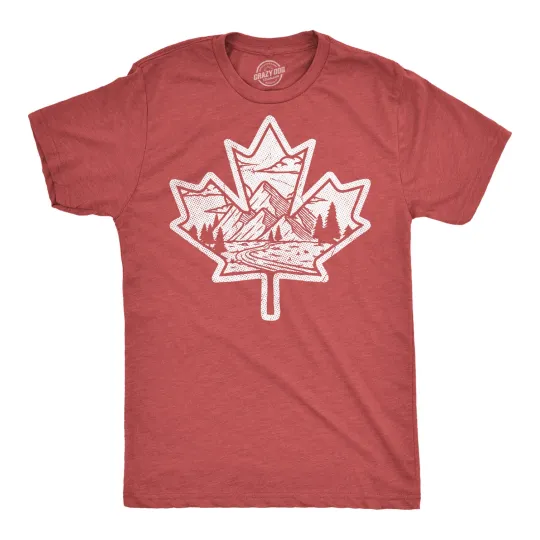 Discover Mens Funny T Shirts Canadian Maple Leaf Sarcastic Nature Graphic Novelty Tee for