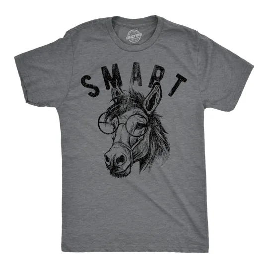 Discover Mens Funny T Shirts Smart as Sarcastic Donkey Graphic Tee for Men
