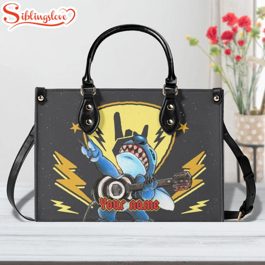 Discover Custom Name Stitch Rock Star Leather Handbag