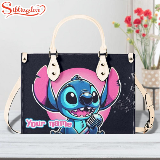 Discover Custom Name Stitch Sing Leather Handbag