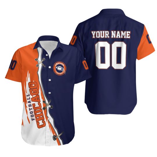 Personalized Chicago Football Team Bears Hawaiian Shirts for Men, Gift for Fan