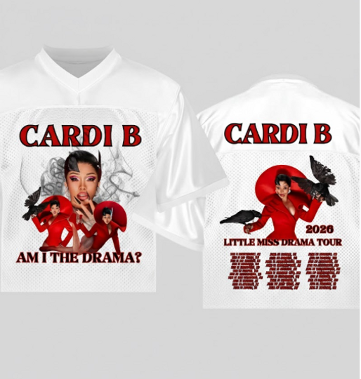 Discover Cardi B Jersey Crop Top Mesh Baseball Jersey Little Miss Drama