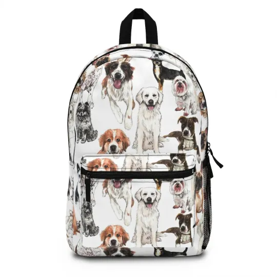 Discover Dog Pattern Backpack, Backpack for Kids, School Bag