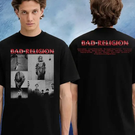 Discover Bad Religions Stranger Than Fiction Tour 2026 Merch T-shirt