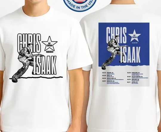 Discover Chris Isaak Live On Tour 2026 At Multiple Venues Across California T-Shirt BT933