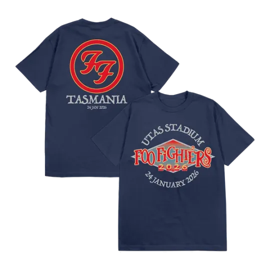 Discover FF Band Fighters Take Cover Tasmania Tour Jan 24 2026 Utas Stadium T-shirt