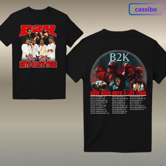 Discover Bow Wow X B2K Boys 4 Life Tour 2026 Unisex T-Shirt
