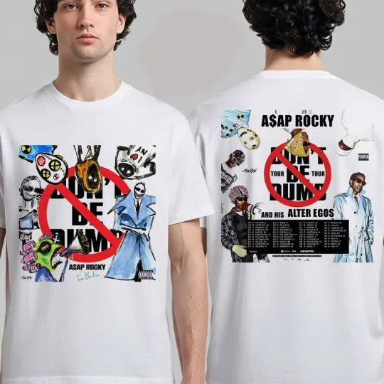 Discover Asap Rocky Don't Be Dumb Tour 2026 North America UK And Europe Schedule T-Shirt