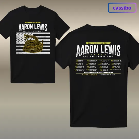 Discover Aaron Lewis 2026 Tour2 sided T-shirt