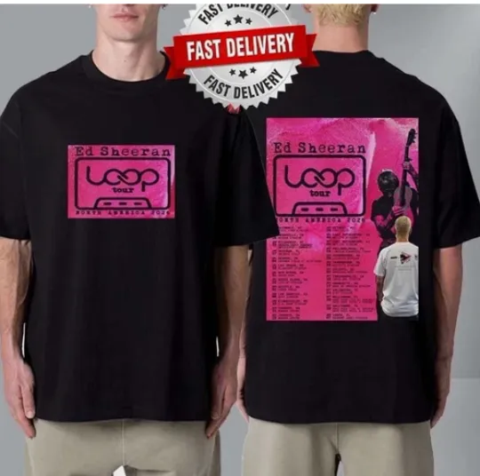 Discover Ed Shee Loop Tour 2026 North America 2026 Double Sided Unisex T-Shirt