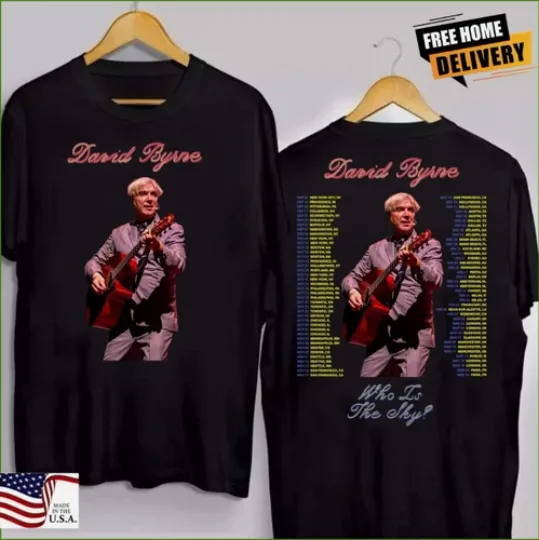 David Byrne who is the sky tour date 2025 2026 Reprint T-Shirt