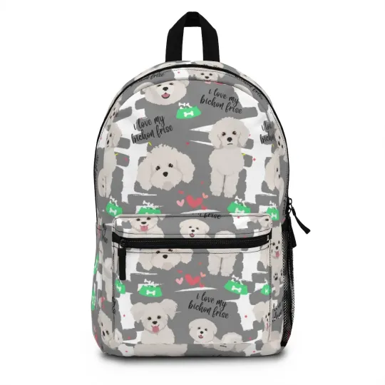Bichon Frise Backpack, Backpack for Kids, School Bag