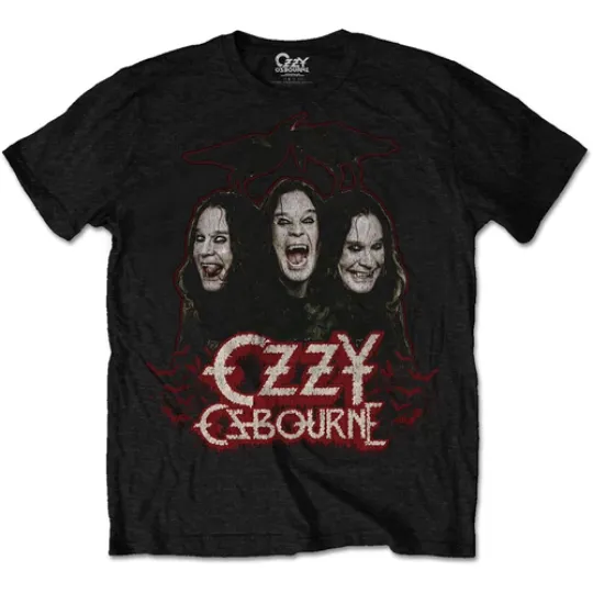 Discover Ozzy Osbourne Crows and Bars Black Sabbath Official Men's T-Shirt