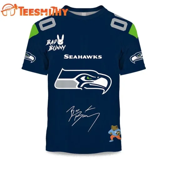 Personalized Seahawks football Bad B 2026 Super Bowl LX Limited Edition 3D Shirt