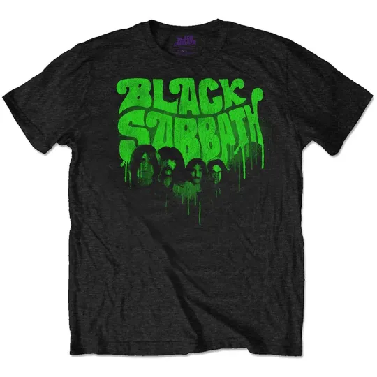 Discover Black Sabbath Graffiti Logo T-Shirt Official Band Tee Ozzy Metal Shirt Rock