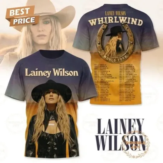 Discover Lainey Wilson Whirlwind World Tour 3D T-Shirt