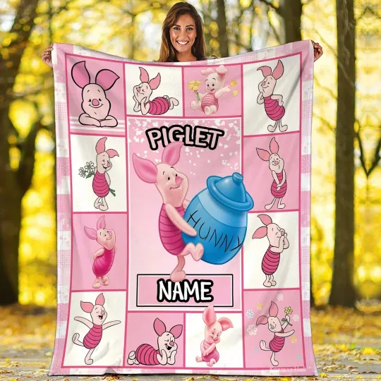 Discover Personalized Piglet Blanket Winnie Pooh Piglet Fleece Blanket Winnie The Pooh