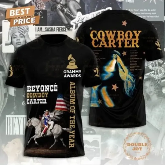 Discover Grammy Awards Beyoncé Cowboy Carter Album Of The Year 3D T-Shirt
