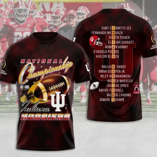 Discover Indiana Football 2026 National Championship 3D Shirt S-5XL