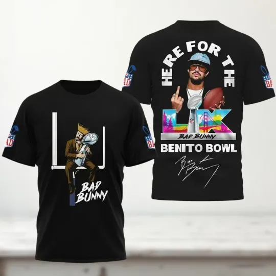 Discover Super LIX 3D Shirt, Bad Football 3D Tshirt, Bowl 2025 Fan Merch, Game Day Event