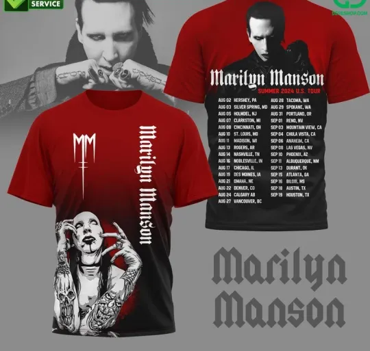 Marilyn Manson tour 3D T-shirt unisex