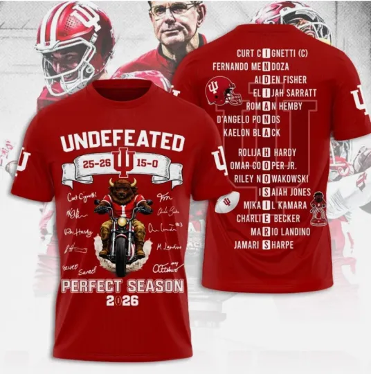 Indiana Football 2026 National Championship 3D Print Shirt