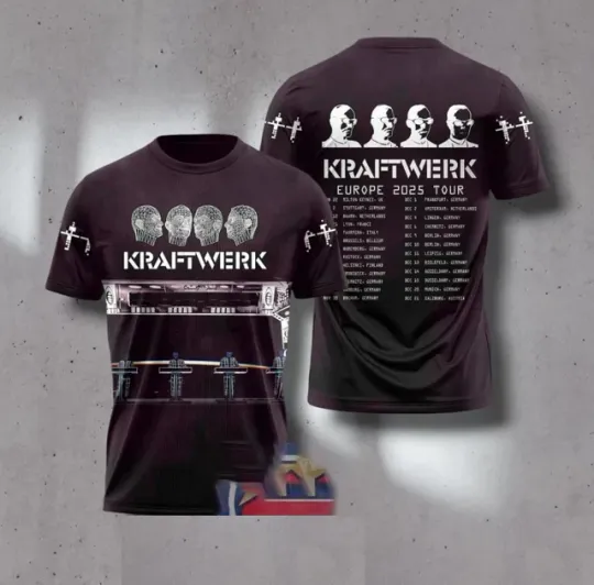 Discover New! Hot! KRAFTWERK TOUR 2025 3D T-Shirt BW307