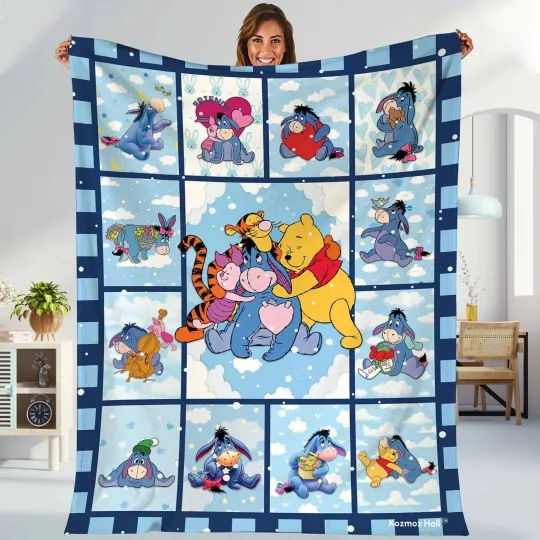 Discover Eeyore Blanket Winnie The Pooh Eeyore Fleece Blanket | Winnie The Pooh Birthday