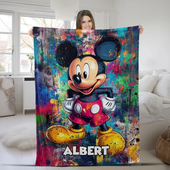 Discover Custom Disney Mickey Mouse Fleece Blanket, Mickey Mouse Birthday Gifts
