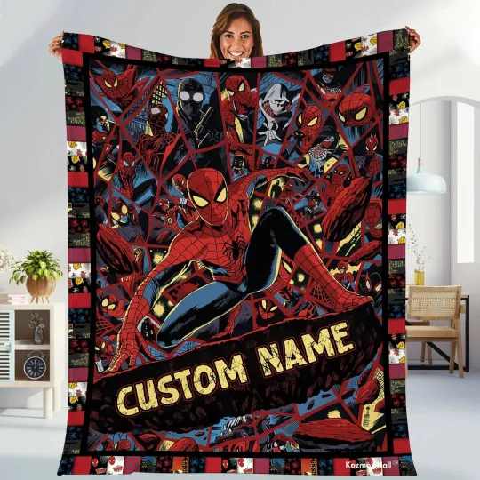 Discover Personalized Peter Parker Spiderman Blanket Spiderman Fleece Blanket Spiderman