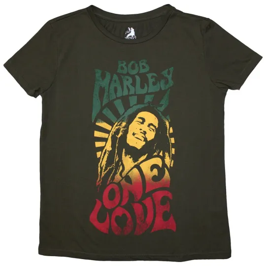 Discover Bob Marley One Love Gradient Official Tee T-Shirt Mens