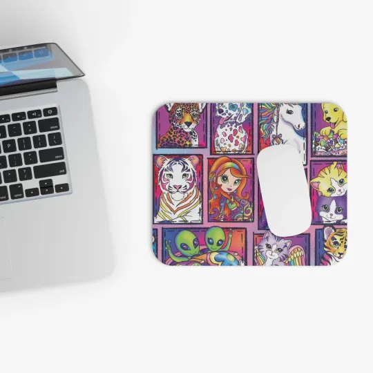 Discover Lisa Frank Inspired Mouse Pad (Rectangle)