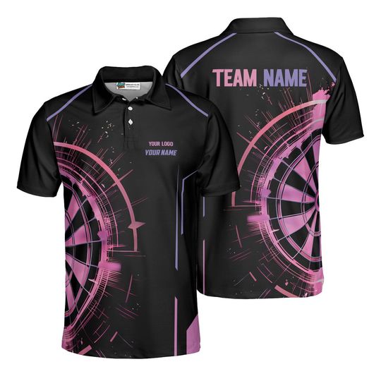 Customizable Dart Team Polo Shirt, Personalized with Your Logo, Name & Team Name