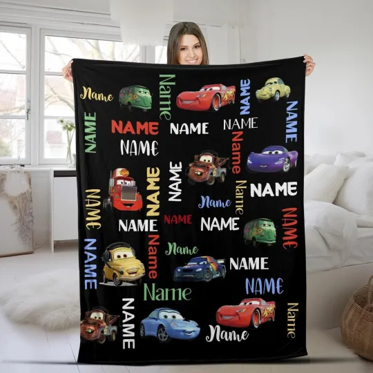 Discover Disney Cars Blanket, Personalized Cars Fleece Blanket, Cars Custom Blanket